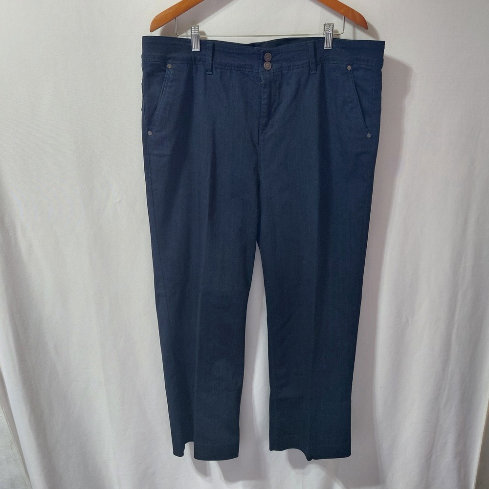 One5One Love My Fit Goddess Fit Dress Pants Women's 20W Navy Straight Leg